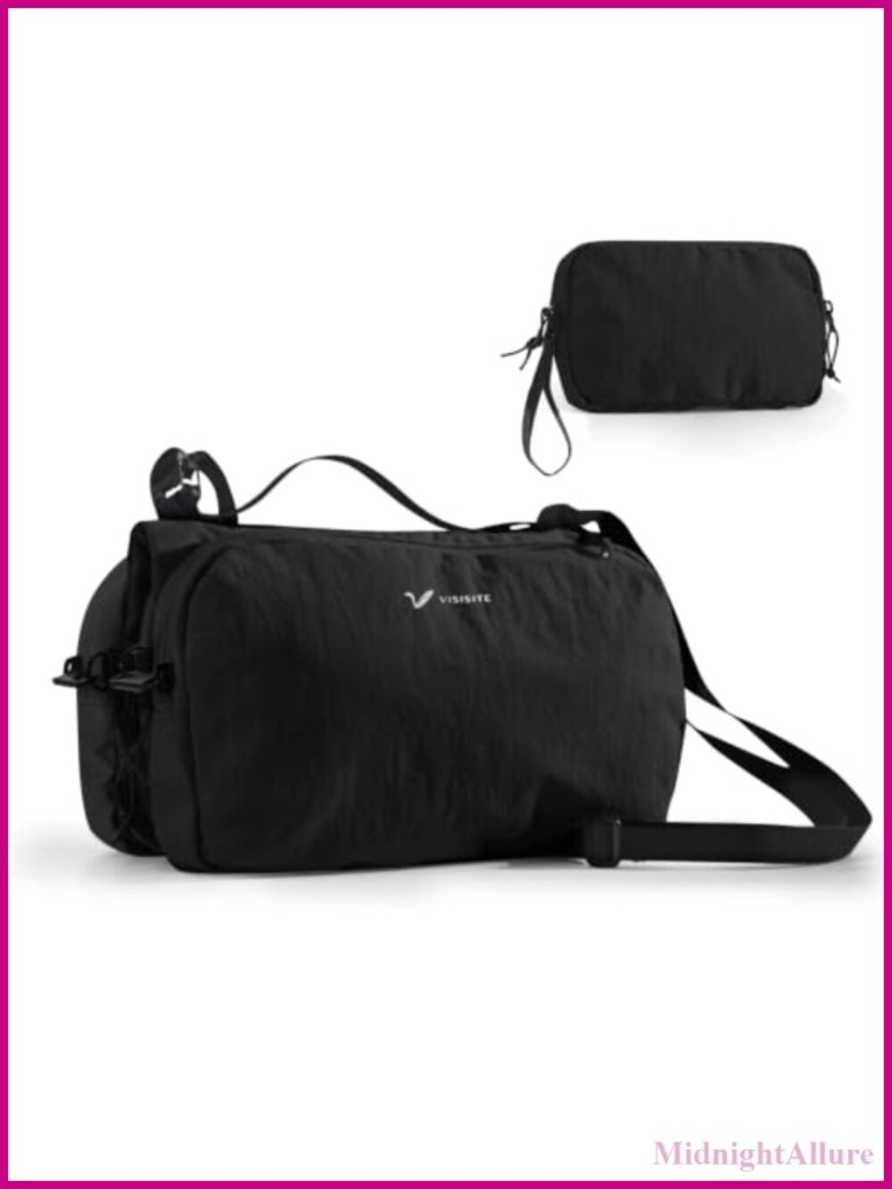 Nylon Crossbody Bag RFID Water Resistant Travel Purse with Pouch